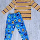 Primark + Pep& Co теплый пижамный комплект верх хлопок+ низ плюшевый на рост 116 см