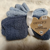 6754.Лот 2 пари.Теплі дуже м'які носки Esmara 39/52