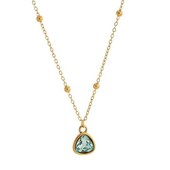 Ланцюжок і підвіска з цирконом, медзолото