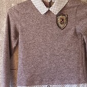 Детская трикотажная кофта-обманка рост 134 см
