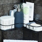 Полка в ванную комнату угловая