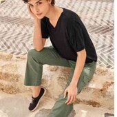 Стильная льняная футболка Esmara L  evro 44/46 оверсайз