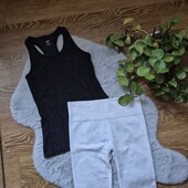 Утягуючі спортивні шорти в рубчик + майка