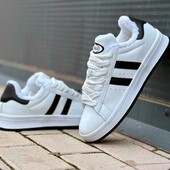 Білі зимові чоловічі кросівки, шкіра