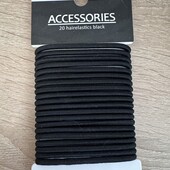 набір чорних резинок для волосся | 20 шт | accessories
