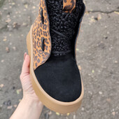 Хіт!Леопардові черевики з баранцем.Зима. Легесенькі!