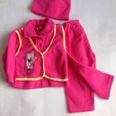 Новый теплый костюмчик для девочки 1-1,5 года