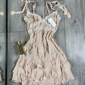 Розпродаж магазину! Ну просто вогонь ніжна сукня у білизновому стилі рюші валани гипюр