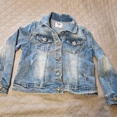 Джинсова куртка S&D для дівчинки на зріст 128см