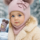 Шапка-шолом для дівчат.Тепла і дуже мила)). На повному флісі.3кольори