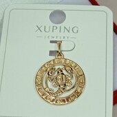 Великолепный кулон знак зодиака Рак.Позолота 585 пробы 18К.