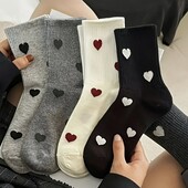Лот-4пари. Набір мʼяких, стильних шкарпеток в сердечка 37-40р