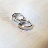 Круглые серебряные серьги кольца проба 925