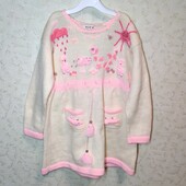 Тепла м'яка в'язана сукня (7-8 років)