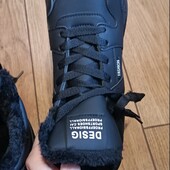 Женские кроссовки, зима, эко кожа! Густой мех!