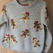 Новорічний яскравий светр. Новий 4-5 років