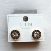 Сережки Stainless Steel нержавіюча сталь позолота