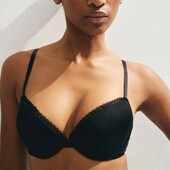 Арт.734 бюстгальтер жіночий чорний пуш ап від h&m 75А.