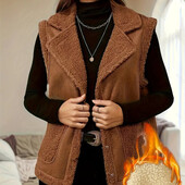 Стильный теплый качественный жилет, р. xl, наш 46-52, цвет сепия