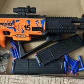 Автомат Бластер з лазерним прицілом - на акумуляторі повний комплект в ідеалі