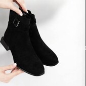 Демисезонные полусапожки, екозамш