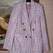 Твідовий двобортний піджак жакет