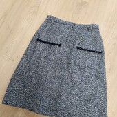 Теплая юбка из ткани букле р.50-52