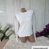 М'яка кофта з ажурним рукавом