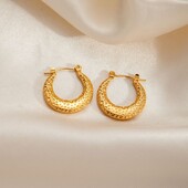 Сережки нержавіюча сталь позолота