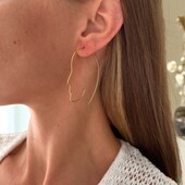 Сережки нержавіюча сталь позолота