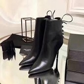 Шкіряні чорні стильні черевики