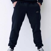 Фліс теплі чоловічі спортивні штани чорні прямі та на манжеті Найк,трьохнитка р.48-60