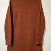 Терракотовый вязаный свитер