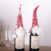Рождественское украшение на бутылку