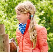 Гарний синій шарф у горошок з органічної бавовни від tchibo (німеччина)