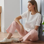 ♕ Розкішна жіноча блуза з бродері від Tchibo (Німеччина) розмір наш 46-48(42 євро)