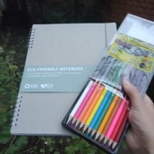 Блокнот+ набор двухсторонних карандашей