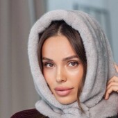 Капор меховой на флисе