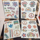 Временные татуировки, флеш тату 4 листа размером 11,5*9,5 см