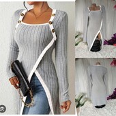 Сукня туніка в широкий рубчик