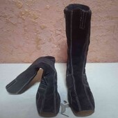 Фірмові замшеві чобітки на танкетці, весна / осінь, устілка 25, розмір 38