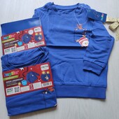 Лупилу! Тонкий новогодний свитшот для мальчика, ногодний реглан для мальчика! Свет! 86/92! Лот 21