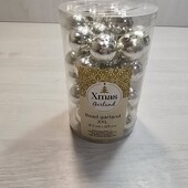 Буси-гірлянда на ялинку 125см, срібло! Лот 14