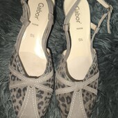 Gabor uk5.5 шкіряні нубук босоніжки