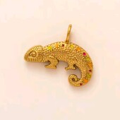 Підвіска ящірка, саламандра, гекон, медзолото