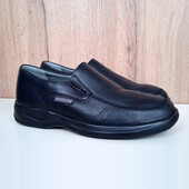 Повністю натуральні шкіряні чоловічі туфлі, чорні лофери, літо демі, р. 40-40.5