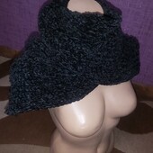 В'язаний плюшевый велюровий теплий шарф