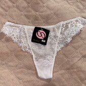 Жіночі мереживні труси-стрінги Venus, білі S