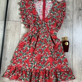 Розпродаж магазину! Божественна сукня у тюльпани валан ззаду пояс-бант