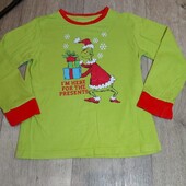 Кофтинка трикотаж новорічний принт,піжамна для дома,для сна